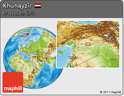 Physical Location Map of Khunayzīr