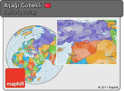 Political Location Map of Aşağı Göbekli