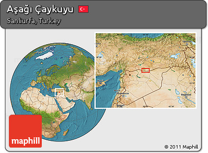 Satellite Location Map of Aşağı Çaykuyu