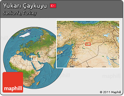 Satellite Location Map of Yukarı Çaykuyu