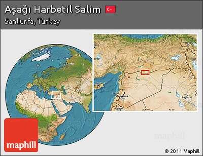 Satellite Location Map of Aşağı Harbetil Salim