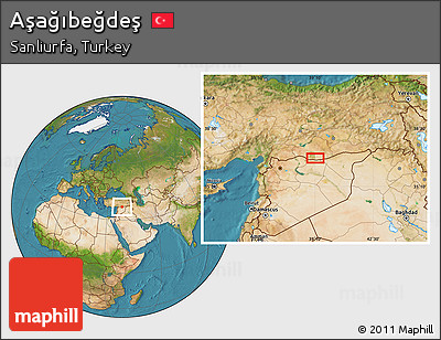 Satellite Location Map of Aşağıbeğdeş