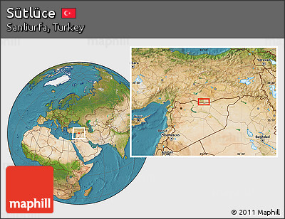 Satellite Location Map of Sütlüce