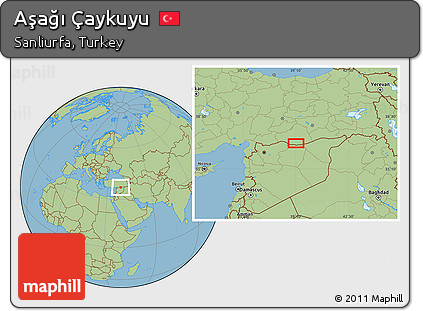 Savanna Style Location Map of Aşağı Çaykuyu