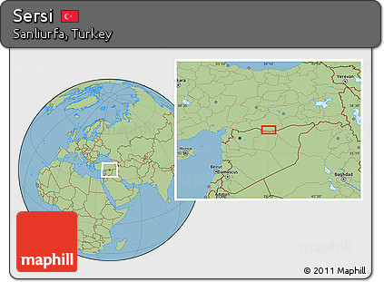 Savanna Style Location Map of Sersi