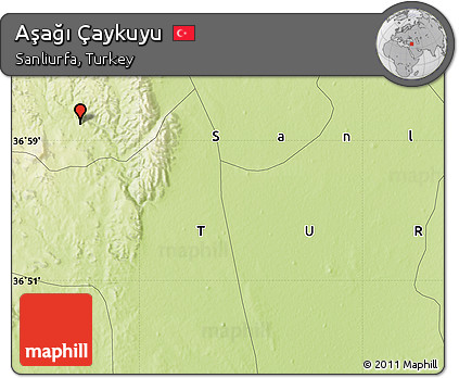 Physical Map of Aşağı Çaykuyu