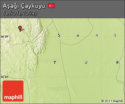 Physical Map of Aşağı Çaykuyu