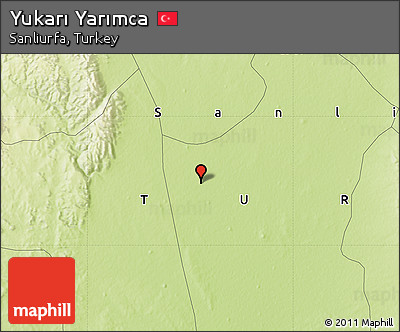 Physical Map of Yukarı Yarımca