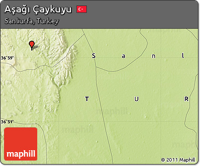 Physical Map of Aşağı Çaykuyu