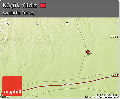 Physical Map of Küçük Yıldız