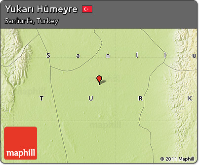 Physical Map of Yukarı Hümeyre