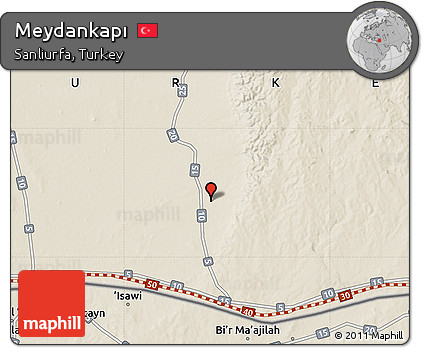 Shaded Relief Map of Meydankapı
