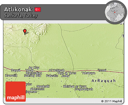 Physical Panoramic Map of Atlıkonak