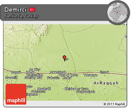 Physical Panoramic Map of Demirci