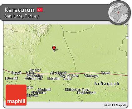 Physical Panoramic Map of Karacurun