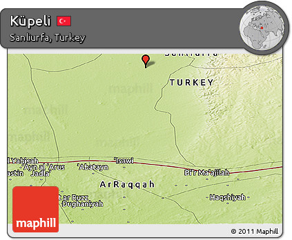 Physical Panoramic Map of Küpeli