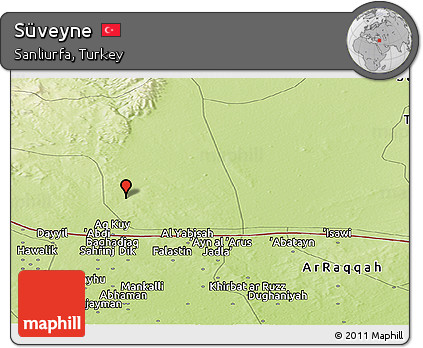 Physical Panoramic Map of Süveyne