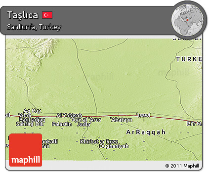 Physical Panoramic Map of Taşlıca