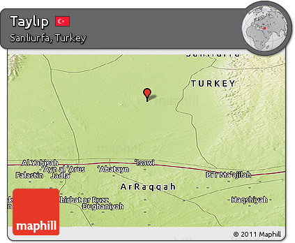 Physical Panoramic Map of Taylıp