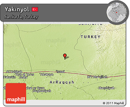 Physical Panoramic Map of Yakınyol