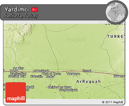 Physical Panoramic Map of Yardımcı