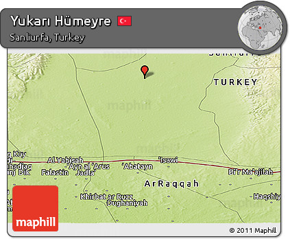 Physical Panoramic Map of Yukarı Hümeyre