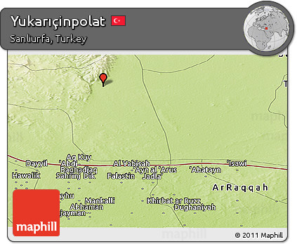 Physical Panoramic Map of Yukarıçinpolat