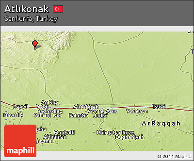 Physical Panoramic Map of Atlıkonak