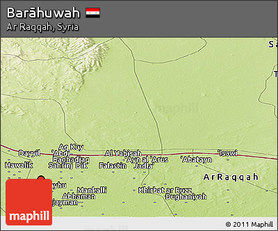 Physical Panoramic Map of Barāhuwah