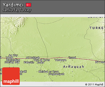 Physical Panoramic Map of Yardımcı