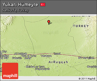 Physical Panoramic Map of Yukarı Hümeyre