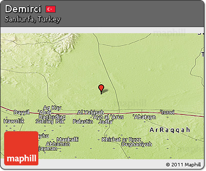 Physical Panoramic Map of Demirci