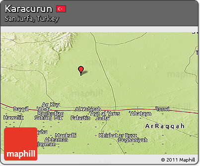 Physical Panoramic Map of Karacurun