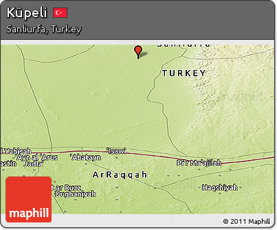 Physical Panoramic Map of Küpeli