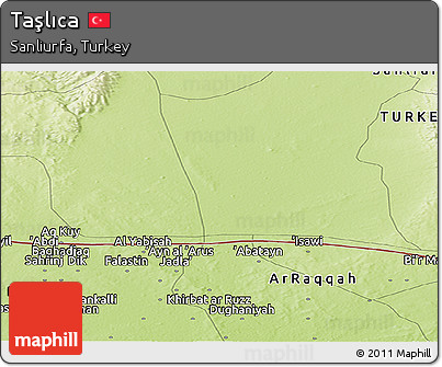 Physical Panoramic Map of Taşlıca