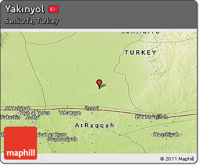 Physical Panoramic Map of Yakınyol