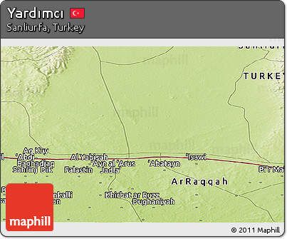 Physical Panoramic Map of Yardımcı