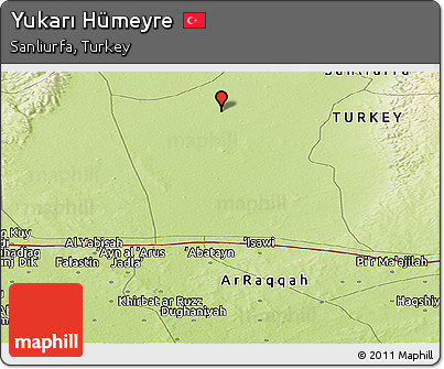 Physical Panoramic Map of Yukarı Hümeyre
