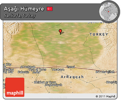 Satellite Panoramic Map of Aşağı Hümeyre