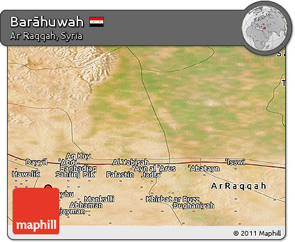 Satellite Panoramic Map of Barāhuwah