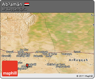 Satellite Panoramic Map of Abḩamān