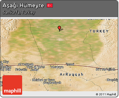 Satellite Panoramic Map of Aşağı Hümeyre