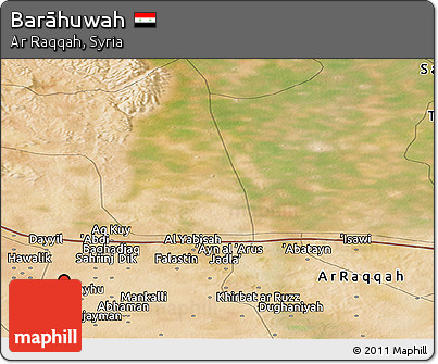 Satellite Panoramic Map of Barāhuwah
