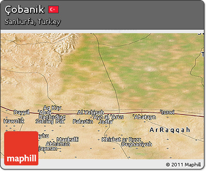 Satellite Panoramic Map of Çobanik
