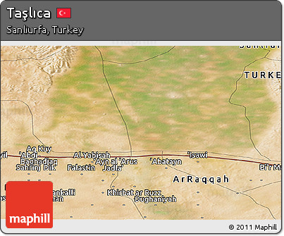 Satellite Panoramic Map of Taşlıca