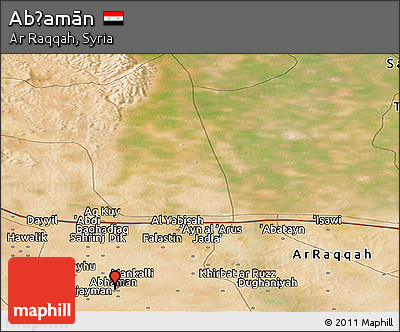 Satellite Panoramic Map of Abḩamān