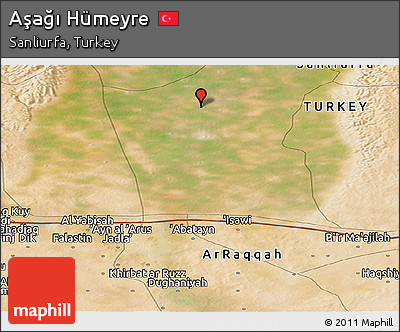 Satellite Panoramic Map of Aşağı Hümeyre