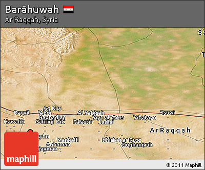 Satellite Panoramic Map of Barāhuwah