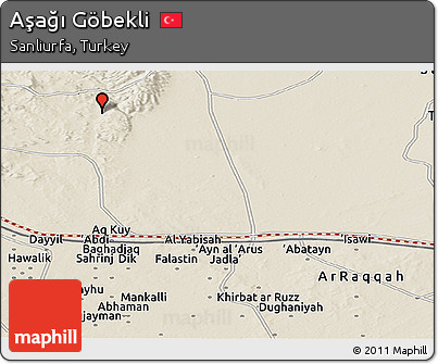 Shaded Relief Panoramic Map of Aşağı Göbekli
