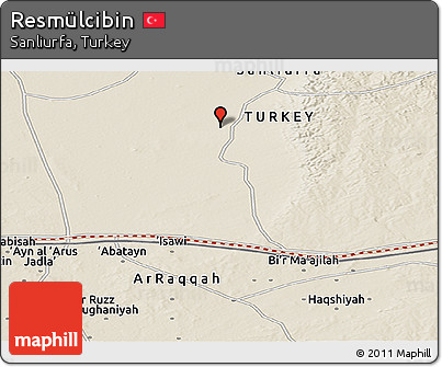 Shaded Relief Panoramic Map of Resmülcibin